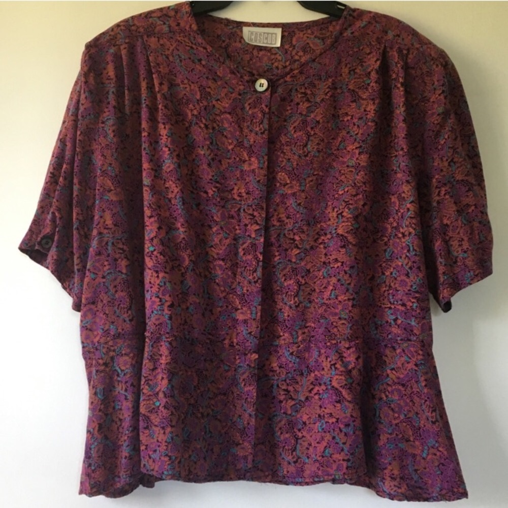 Vintage Psychedelic Button-Down Top - image 1